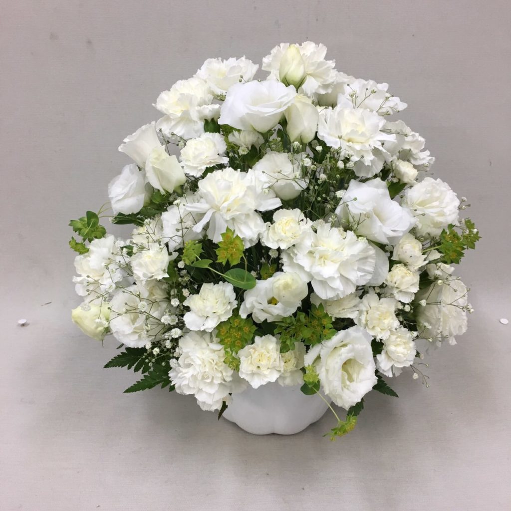 【御供】トルコキキョウとカーネーションのアレンジメント_40_SP-OS