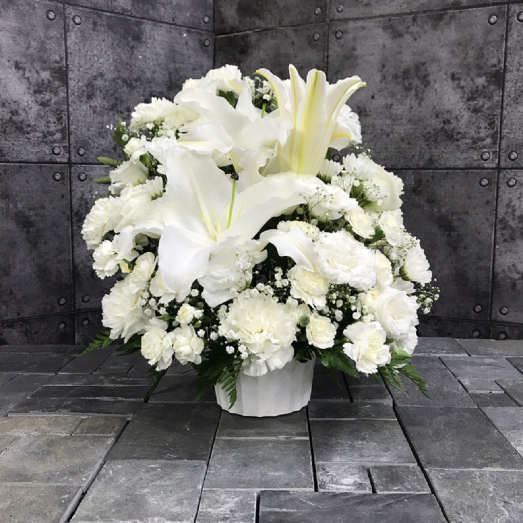 【御供】ユリ入り洋花アレンジメントW_40_MS-OS