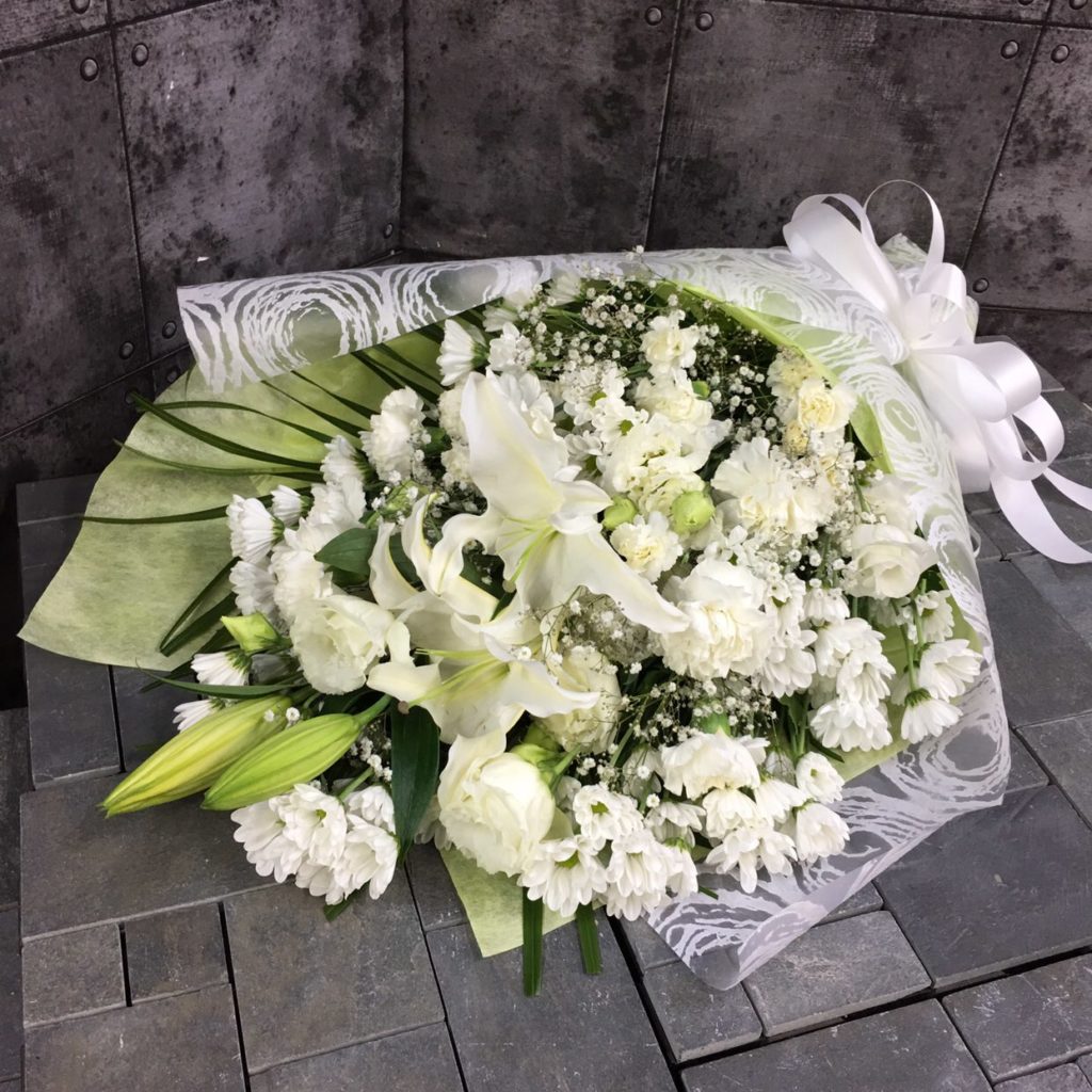 【御供】ユリとカーネーションの花束W_85_MS-OS