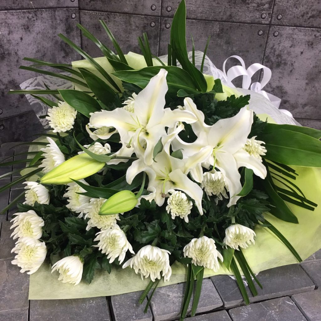 【御供】ユリと白菊の花束W_88_SP-OS