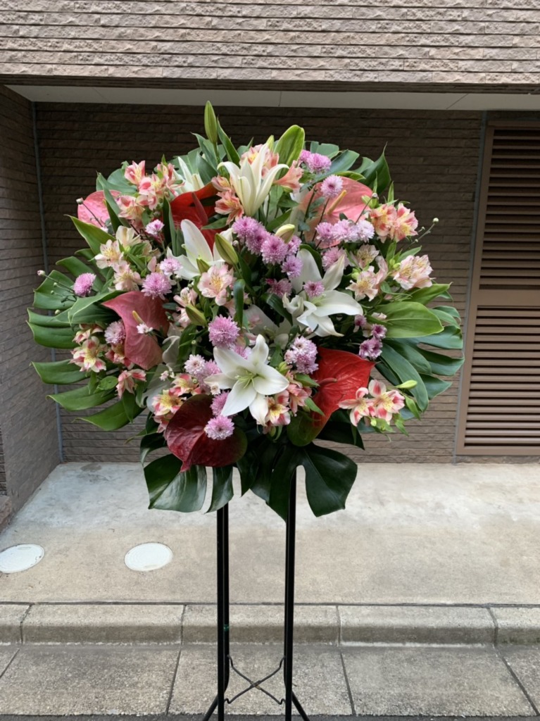 キューティピンクスタンド花 (H180)