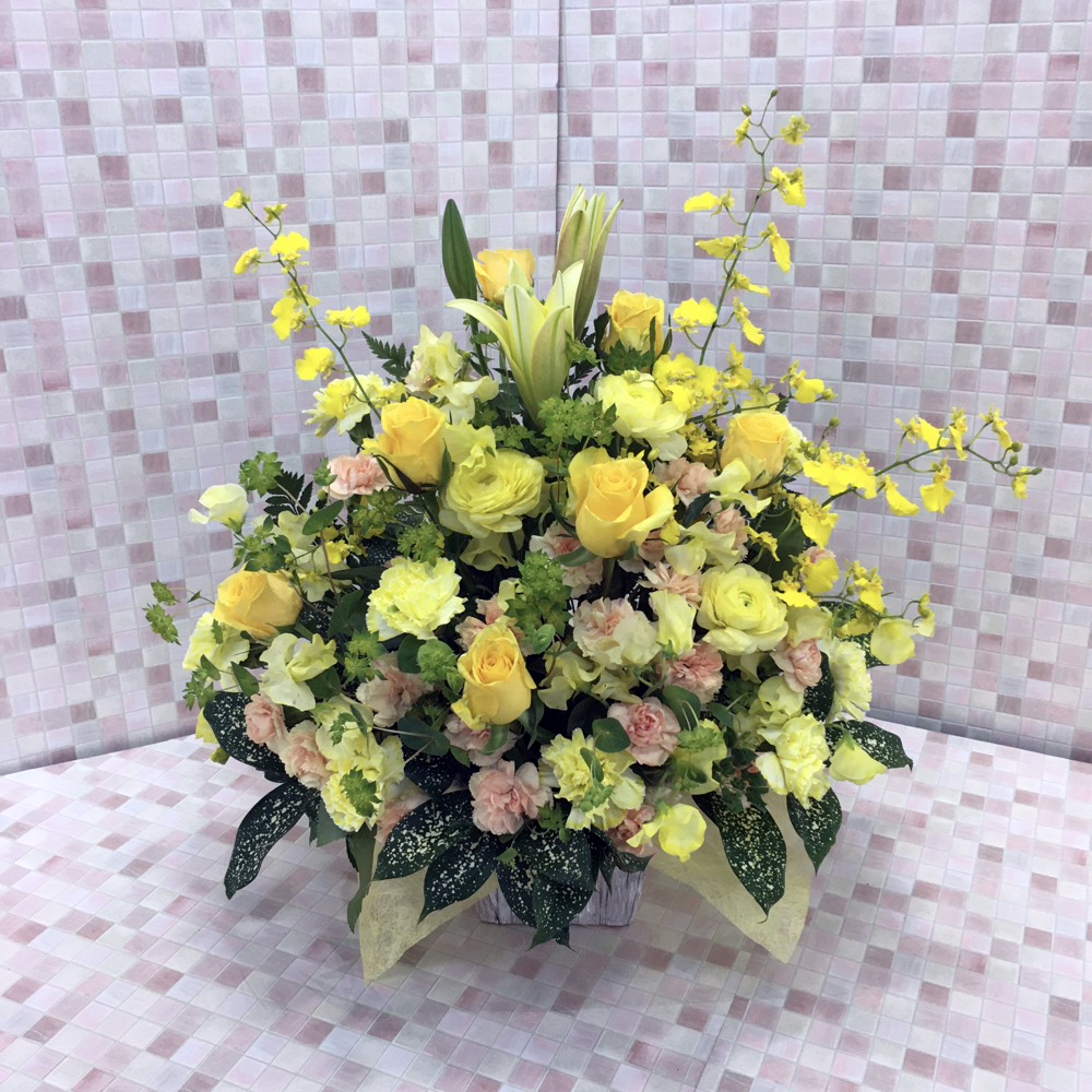 イエロー×オレンジ　スタンダード　アレンジメント (H50)