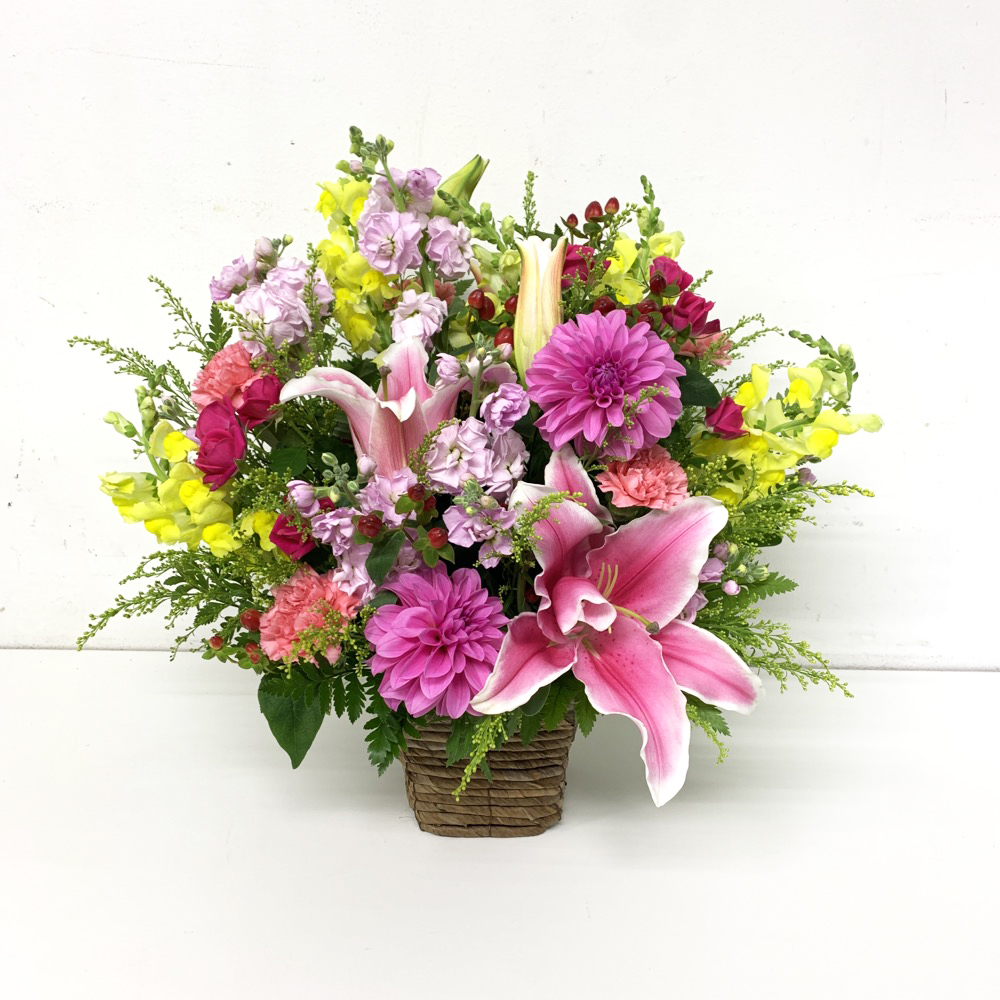 ピンク×イエロー MIXアレンジメント(H50)