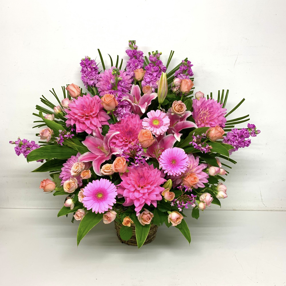 ピンク系豪華 アレンジメント(H75)