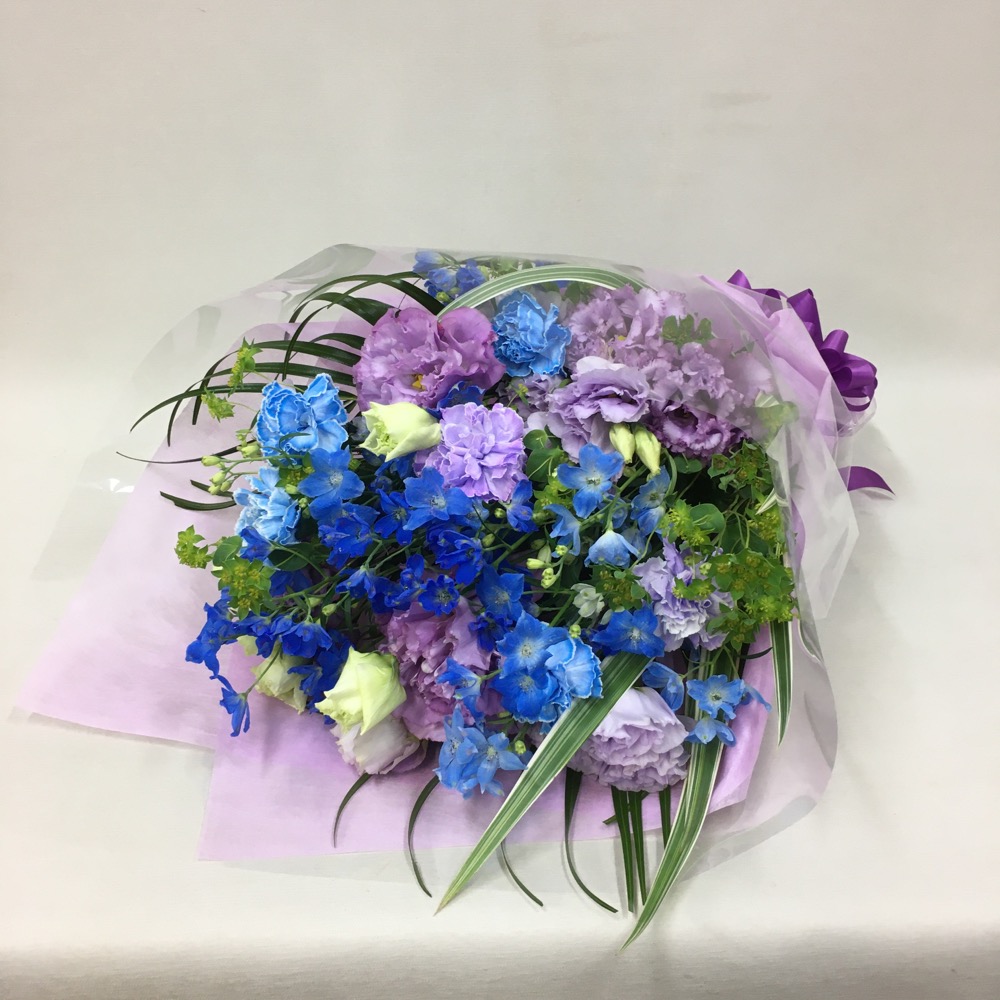 ブルーパープル系ラウンドタイプの花束 (H50)