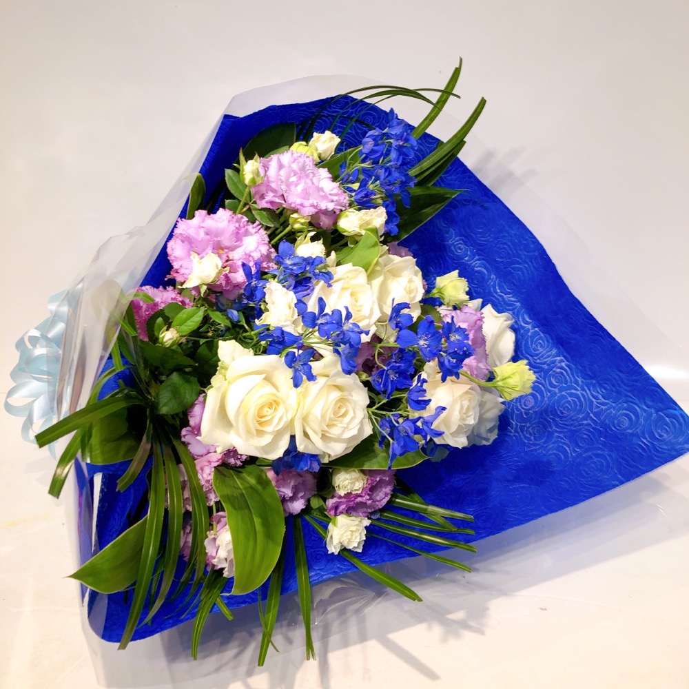 blue ＆purple の花束（H60)