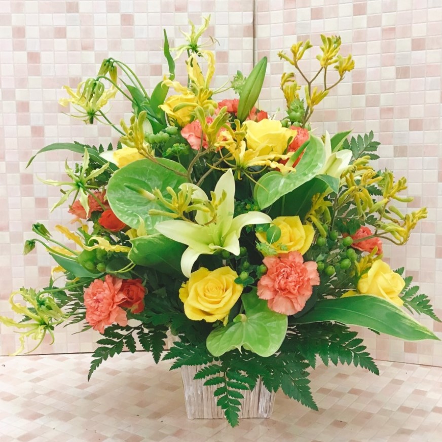 黄色と黄緑のツートーン　アレンジメント (H50)