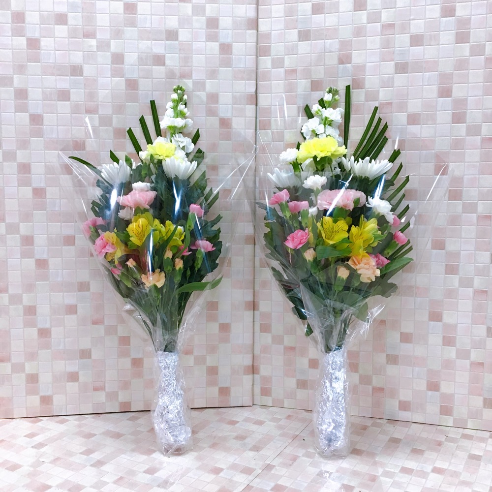 墓地用和洋MIX1対花束 (H55)