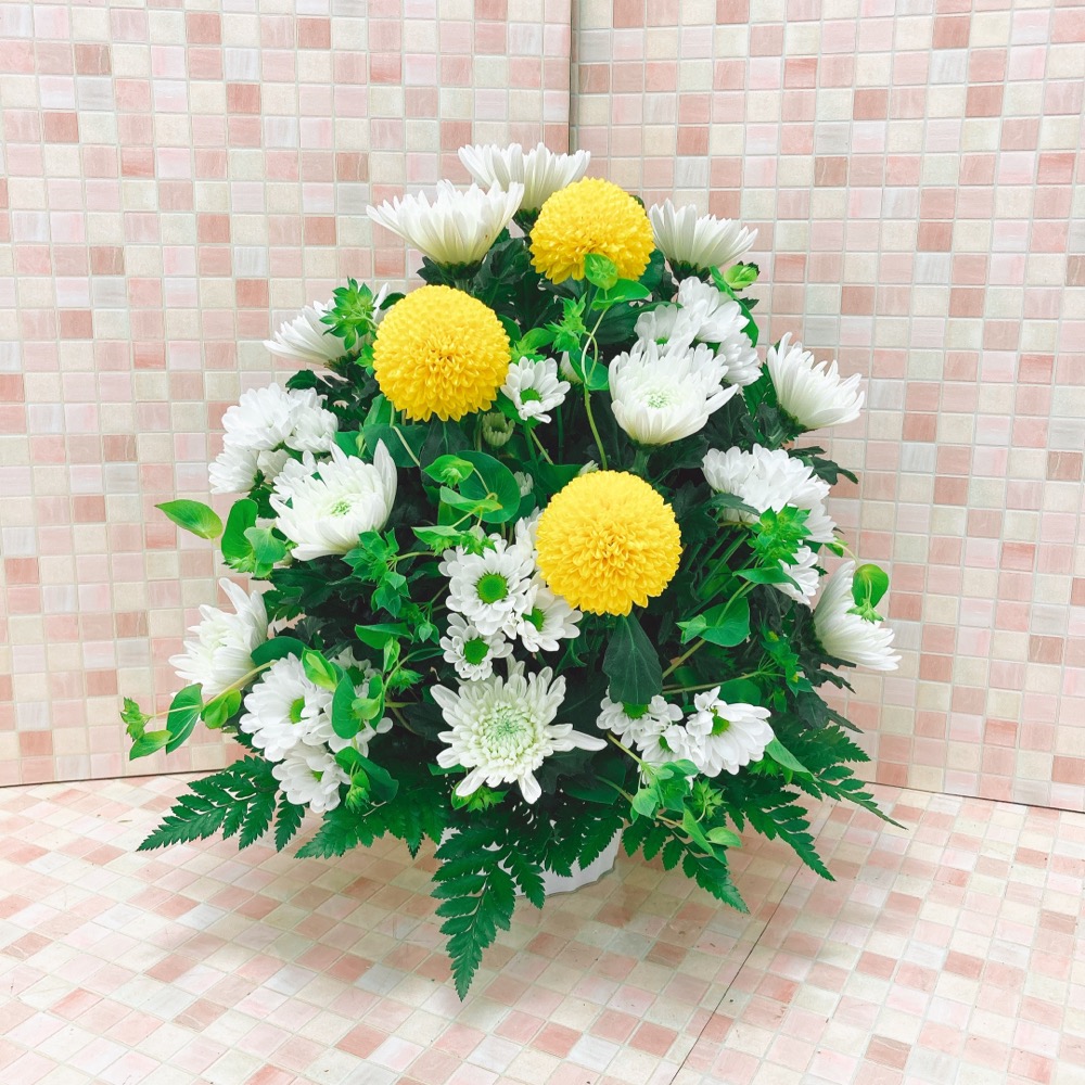【供花】菊アレンジメントWY（H40）